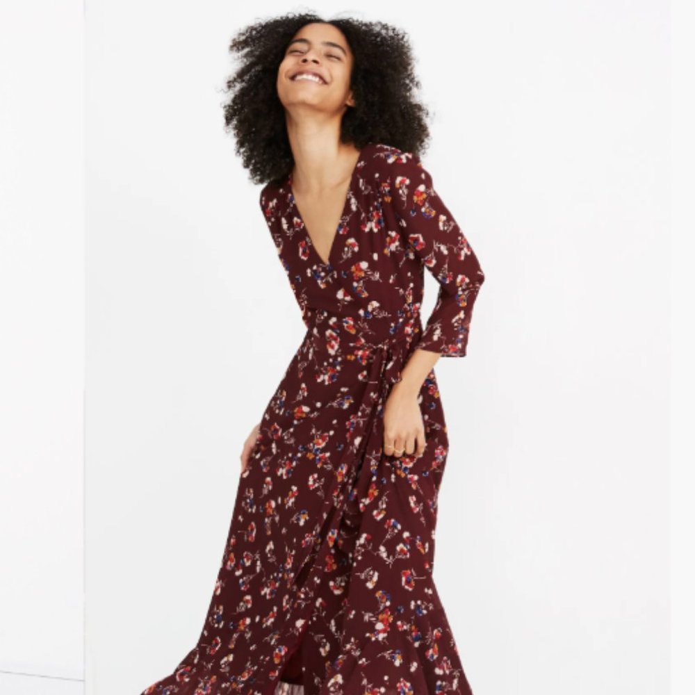 Madewell Floral Wrap Dress - Picture 2 of 6